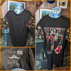 Men's fly society brand T-shirt